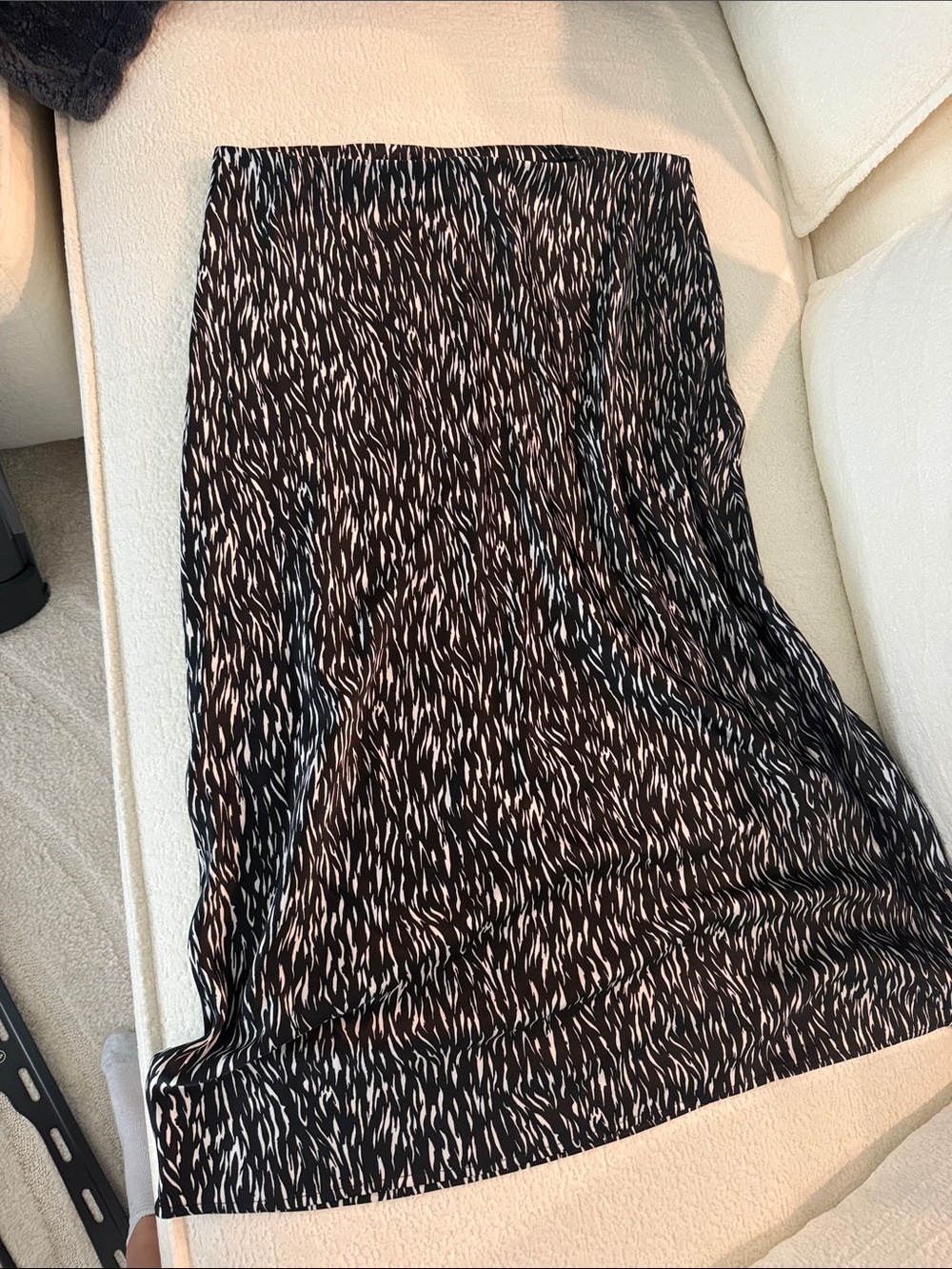 Calvin Klein Jeans Black and White Midi Skirt